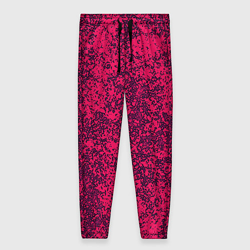 Женские брюки Насыщенный розовый текстура / 3D-принт – фото 1