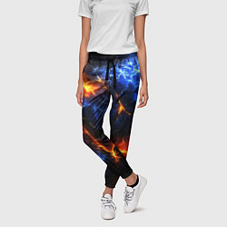 Брюки женские Лада и лед в разломе плит, цвет: 3D-принт — фото 2