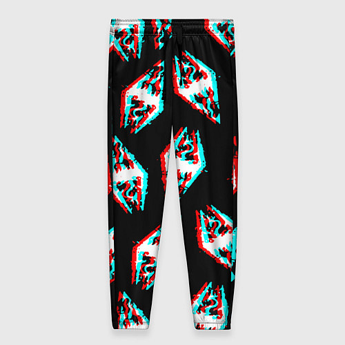 Женские брюки Skyrim glitch logo patten / 3D-принт – фото 1