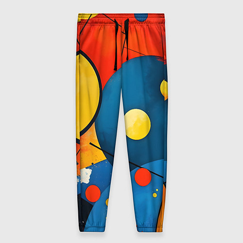 Женские брюки Динамичный красочный паттерн / 3D-принт – фото 1