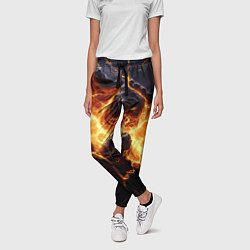 Брюки женские Золотая лава текстура, цвет: 3D-принт — фото 2