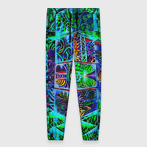 Женские брюки Психоделика узор кислотный / 3D-принт – фото 1