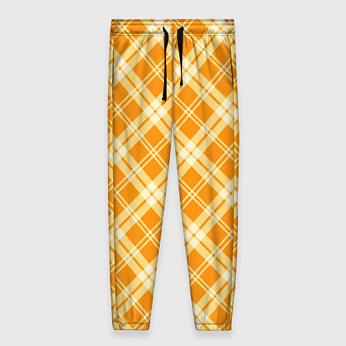Женские брюки Жёлтый крупная клетка / 3D-принт – фото 1