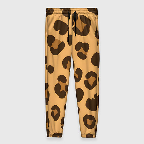 Женские брюки Коричневые пятна леопарда / 3D-принт – фото 1