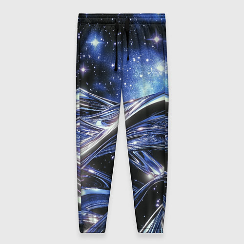 Женские брюки Закрученные линии и звезды - космическая абстракци / 3D-принт – фото 1