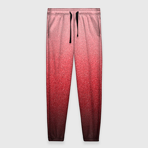 Женские брюки Мягкий градиент красно-розовый текстура крошка / 3D-принт – фото 1