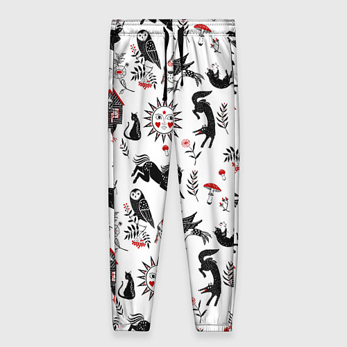 Женские брюки Русские сказки / 3D-принт – фото 1
