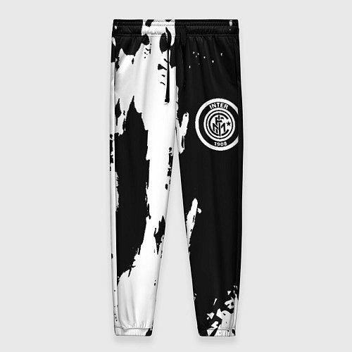 Женские брюки Inter черно белые краски / 3D-принт – фото 1