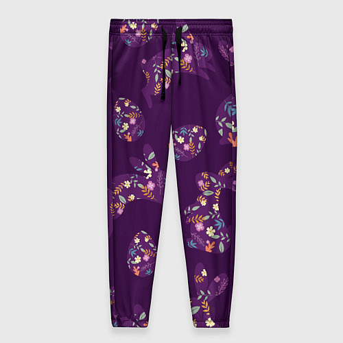 Женские брюки Кролики и яйца / 3D-принт – фото 1