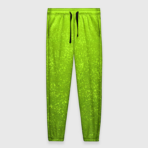 Женские брюки Жёлто-зелёный кислотный текстурный градиент / 3D-принт – фото 1