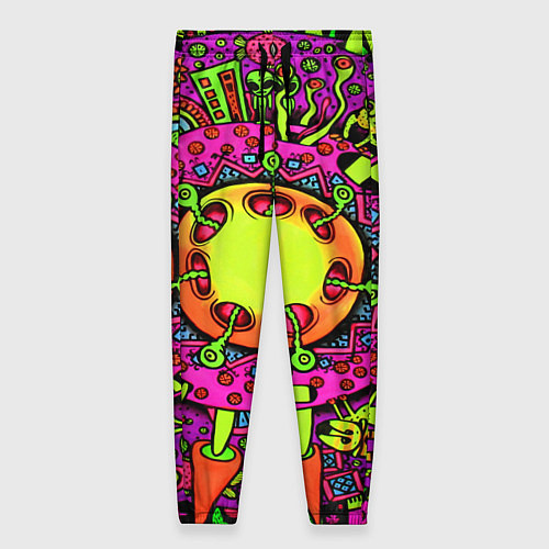 Женские брюки Кислотные грибы оптические / 3D-принт – фото 1