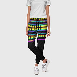 Брюки женские Неоновая половинка, цвет: 3D-принт — фото 2