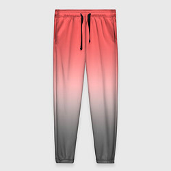Женские брюки Бледный красно-серый градиент