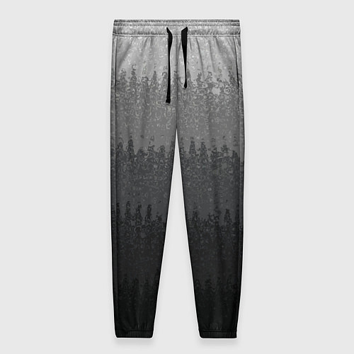 Женские брюки Градиент полосами тёмно-серый графитовый / 3D-принт – фото 1