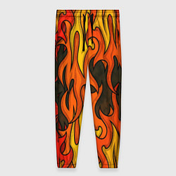 Брюки женские Языки пламени арт, цвет: 3D-принт