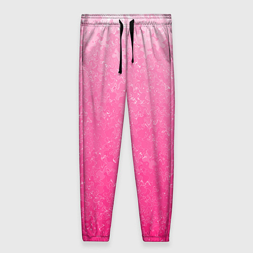 Женские брюки Розовый градиент с узором / 3D-принт – фото 1
