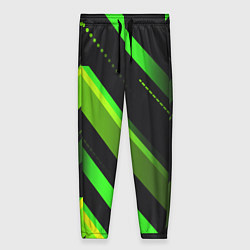 Женские брюки Color black green