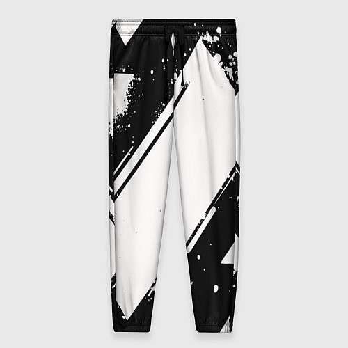 Женские брюки Color black white / 3D-принт – фото 1