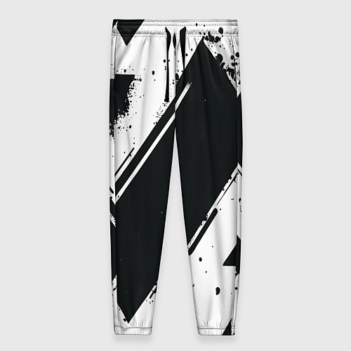 Женские брюки Color black white / 3D-принт – фото 1