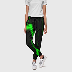 Брюки женские Color green light green black, цвет: 3D-принт — фото 2