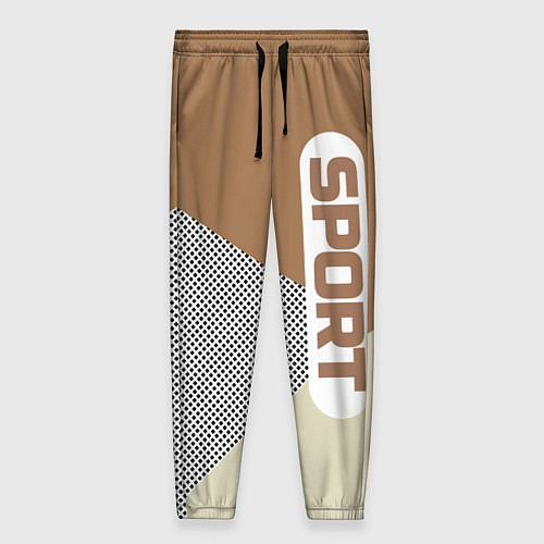 Женские брюки Sport светло-коричневый / 3D-принт – фото 1
