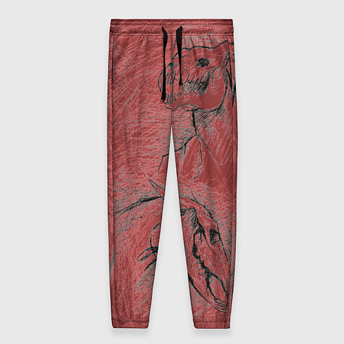 Женские брюки Черепа лошадей - эскиз / 3D-принт – фото 1