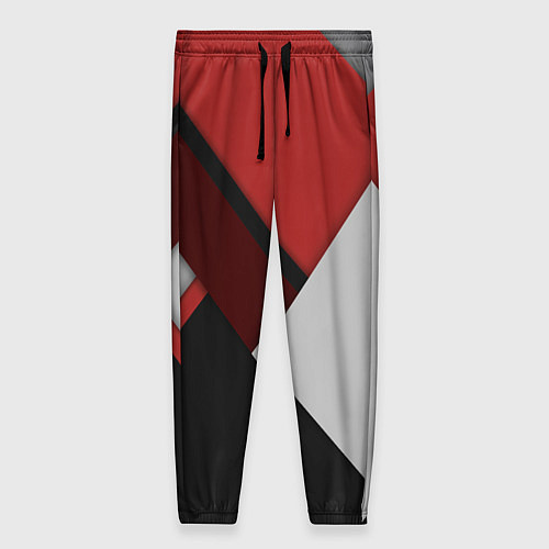 Женские брюки Color black red grey / 3D-принт – фото 1