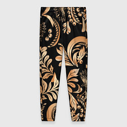 Брюки женские Русский этнический узор с позолотой, цвет: 3D-принт