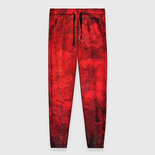 Женские брюки Абстракция - red shabby wall / 3D-принт – фото 1