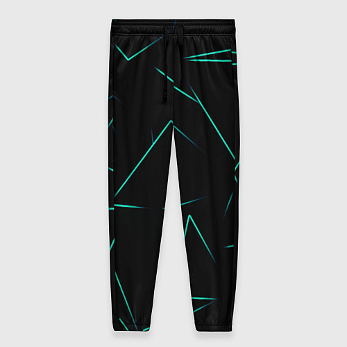 Женские брюки Color turquoise line / 3D-принт – фото 1