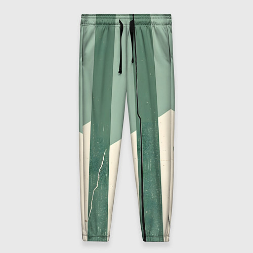 Женские брюки Зеленые полосы / 3D-принт – фото 1