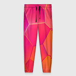 Женские брюки Розово-оранжевые плиты