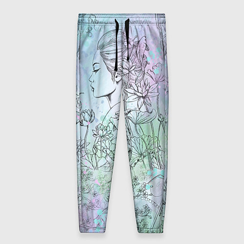 Женские брюки Скетч японские дорамы / 3D-принт – фото 1