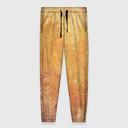 Женские брюки Абстракция - red and yellow spots