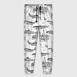 Брюки женские Корюшка и рыбалка в Питере паттерн, цвет: 3D-принт