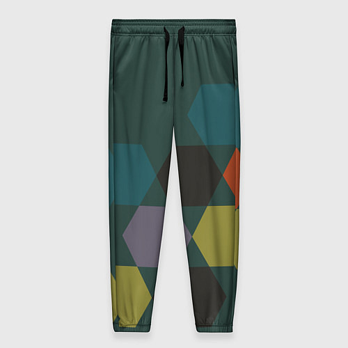 Женские брюки Кластер зеленая ночь / 3D-принт – фото 1