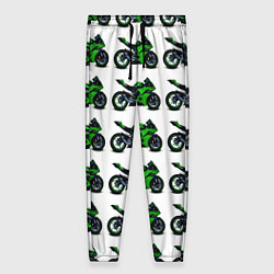 Брюки женские Motorbike green, цвет: 3D-принт