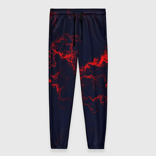 Женские брюки Lightning red glow / 3D-принт – фото 1