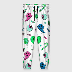 Женские брюки Halloween light green pumpkin - паттерн