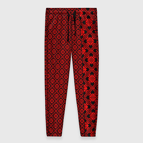 Женские брюки Обережный славянский орнамент / 3D-принт – фото 1