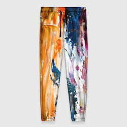 Женские брюки Разноцветные мазки кисти на палитре художника