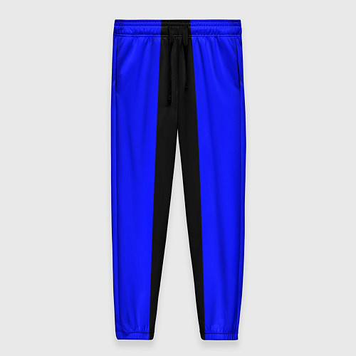 Женские брюки Color blue black stripes / 3D-принт – фото 1