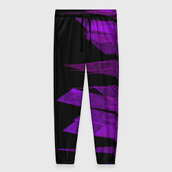 Брюки женские Color purple black stripes, цвет: 3D-принт