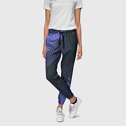 Брюки женские Абстрактная текстура в синем, цвет: 3D-принт — фото 2