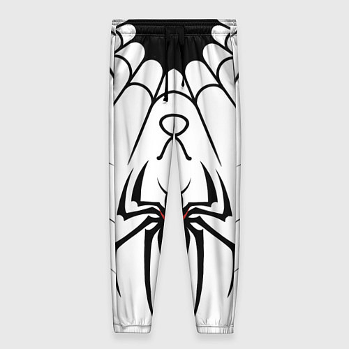 Женские брюки Паук на белом - the web of Fate / 3D-принт – фото 1