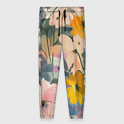 Женские брюки Цветы цветочки