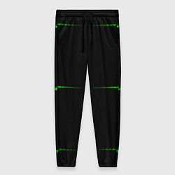 Женские брюки Color black green orange stripes