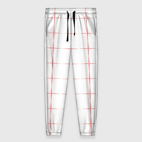 Женские брюки Color white red crosses / 3D-принт – фото 1