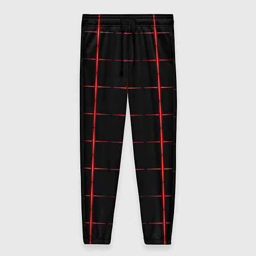 Женские брюки Color black red crosses / 3D-принт – фото 1