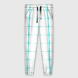 Брюки женские Color white light blue crosses, цвет: 3D-принт